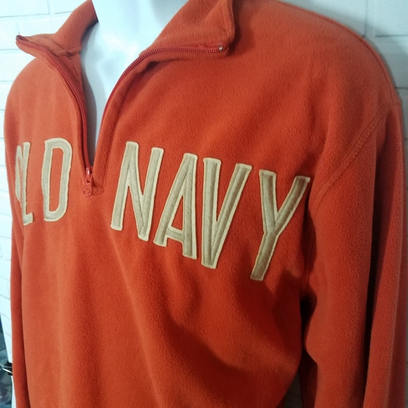 Old Navy Orange Fleece Pullover Sweater - Picture 3 of 6